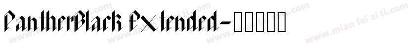 PantherBlack Extended字体转换
